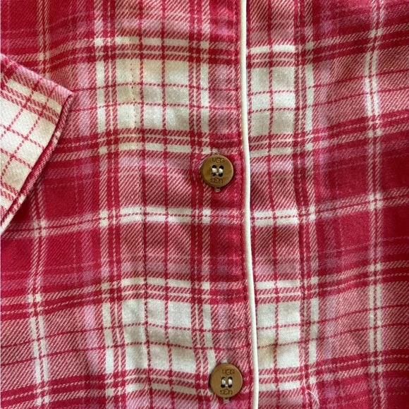UGG Women’s Pink Plaid Pajama Set - Picture 3 of 8